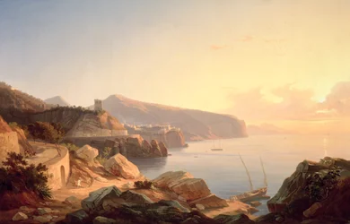 Der Golf von Sorrent, nahe Vico, ca. 1855